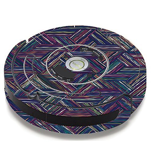 Skin Decal Vinyl Wrap For IRobot Roomba 650 655 Vacuum / Triangle Weave