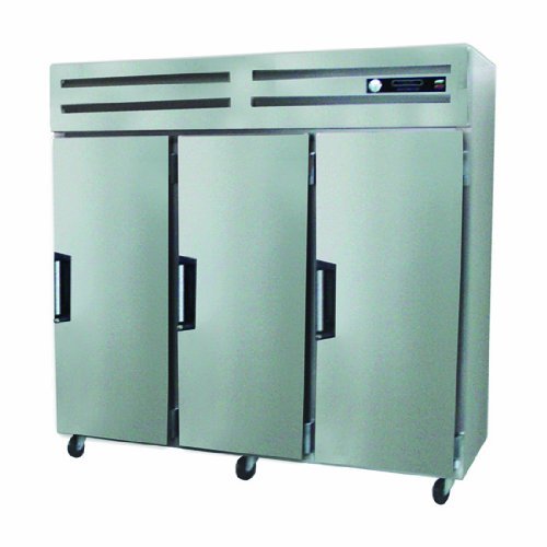 Reach In Freezers, Top Mount, 3 Doors and 9 Shelves, 74 Cubic Feet