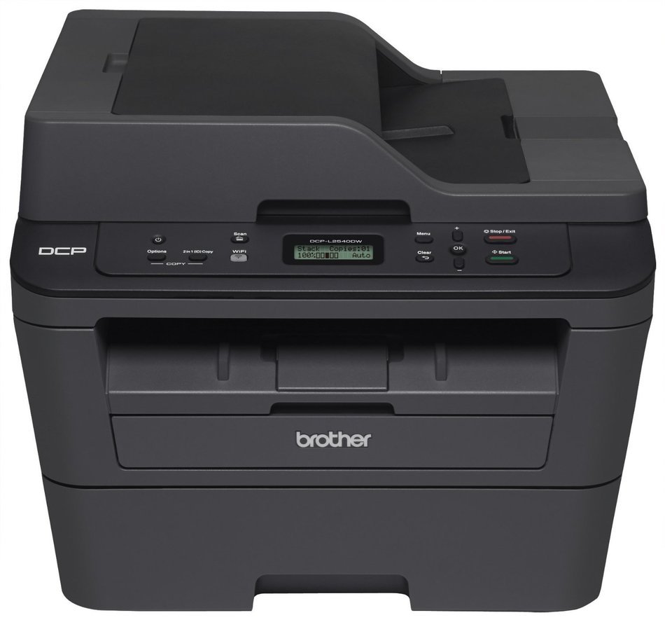 Brother DCPL2540DW Wireless Compact Laser Printer, Amazon Certified for Auto Replenishment with Dash N5
