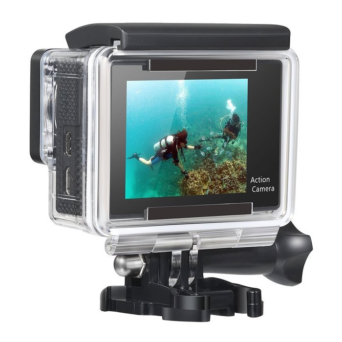 Raynic WiFi Action Camera- Dual Screen Full HD 12MP 170&deg;A+ HD Ultra-Wide Lens - Ultra Slim Waterproof Camera -... N2