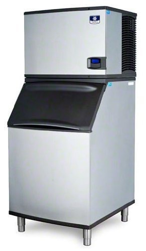 Manitowoc IY-0505W_B-570 550 Lb Water Cooled Half Cube Ice Machine w/ Storage Bin