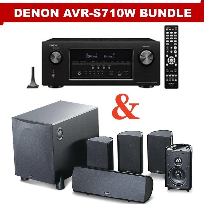 Denon AVR-S710W 7.2 Channel Full 4K Ultra HD A/V Receiver (Bluetooth & Wi-Fi) NOW WITH Definitive Technology ProCinema...