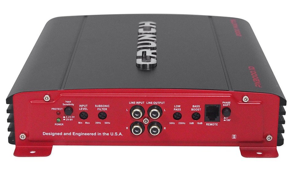 Crunch PX-2000.1D 2000 Watt Mono Powerful Car Audio Amplifier+Amp Wire Kit N3
