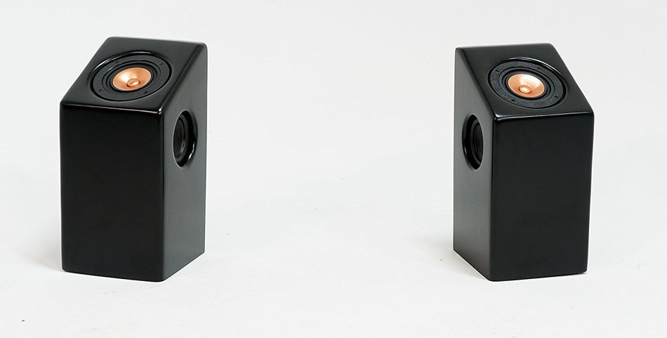 Fyssion D4 with 4" Full Range Driver Pair Matte Black Off-Axis Speakers N2