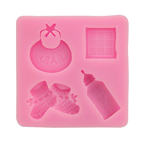 Let'S Diy Baby Bottle And Shoes Design Shape Fondant Cake Decoration Silicone Baking Tray Chocolate Candy Jelly... N2