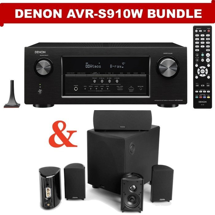 Denon AVR-S910W 7.2 Channel Full 4K Ultra HD A/V Receiver (Bluetooth & Wi-Fi) NOW WITH Definitive Technology ProCinema... N3