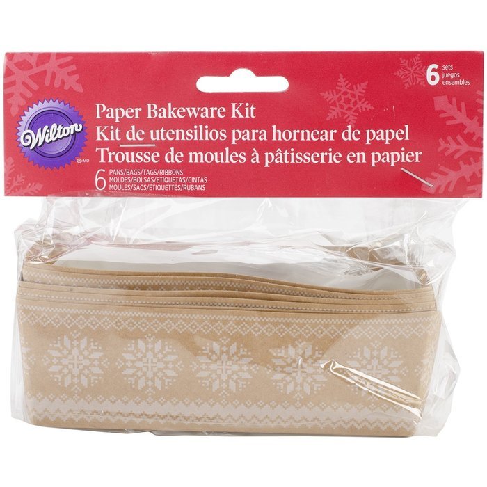 Wilton 1912-5087 6-Count Christmas Holiday Sweet Swap Mini Loaf Kit