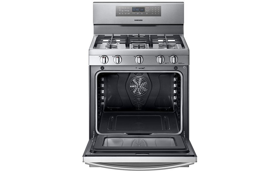 Samsung NX58F5700WS Stainless Steel Gas Range with True Convection N2