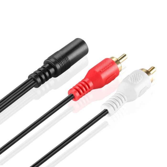 TNP 3.5mm to RCA Stereo Audio Cable Adapter (1.5FT) - 3.5mm Female to Stereo RCA Male Bi-Directional AUX Auxiliary... N3