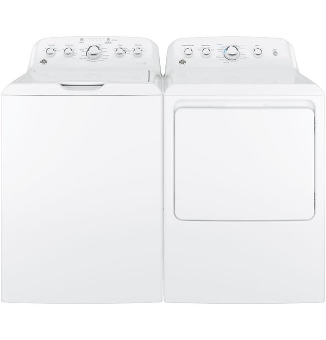 GE GTX42GASJWW 27" Front Load Gas Dryer with 6.2 cu. ft. Capacity in White N4