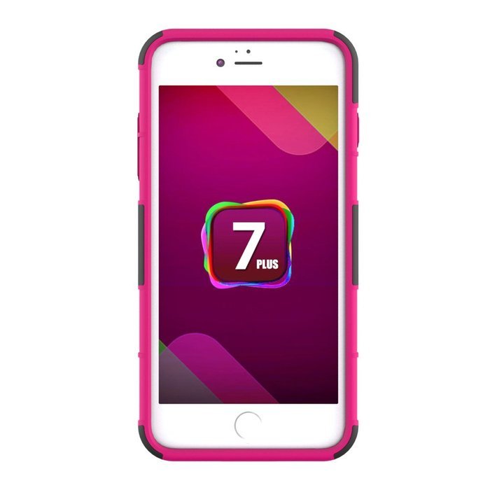 iPhone 7 Plus Case, HLCT Rugged Shock Proof Dual-Layer Case with Built-In Kickstand for iPhone 7 Plus 5.5 Inch... N9