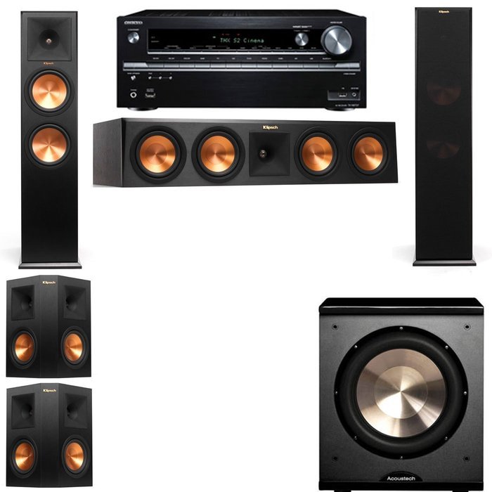 Klipsch RP-280F Tower Speakers-PL-200-5.1-Onkyo TX-NR838