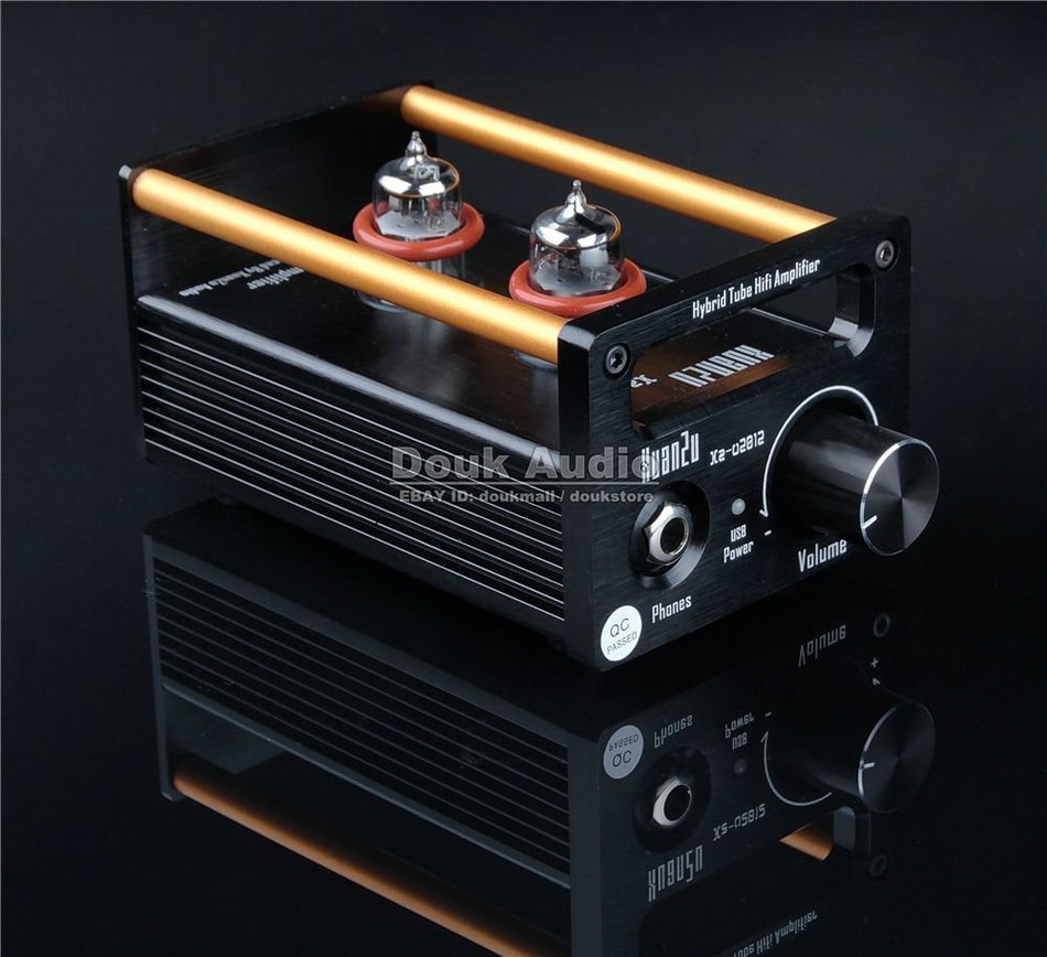 Douk Audio 2P2+VMOS Class A Hybrid Tube Amp Headphone Amplifier USB DAC HiFi Pre-Amplifier N3