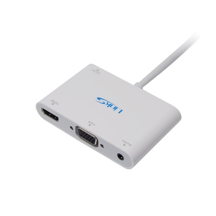 Displayport to HDMI VGA[DP 1.2 Version] LinkS Displayport to HDMI and VGA support 4KX2K and 3.5mm Audio cable... N9