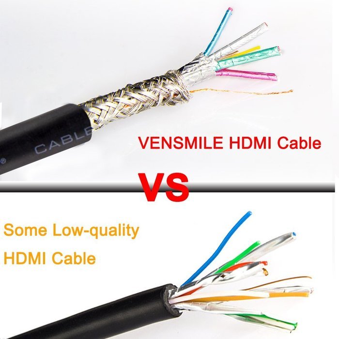 HDMI Cable 25 Feet VENSMILE High Speed Ultra HD 4k x 2k Male A to Male A 19 Wire Core HDMI 1.4 Line Supports Ethernet... N5