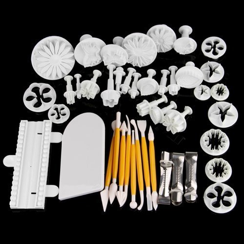 Sonline 14 Set Cake Decorating Sugarcraft Plunger Cutter Modeling Tools Smoother N2