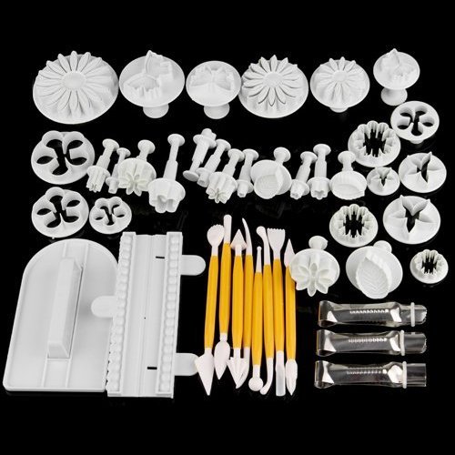 Sonline 14 Set Cake Decorating Sugarcraft Plunger Cutter Modeling Tools Smoother N3