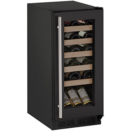 U-Line U1215WCB00B 15" Built-in/Freestanding Wine Storage, Black