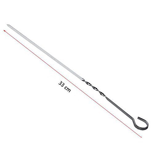 Teanfa 10 PCS Stainless Steel Barbecue Grill Needle BBQ Needle 33CM N3