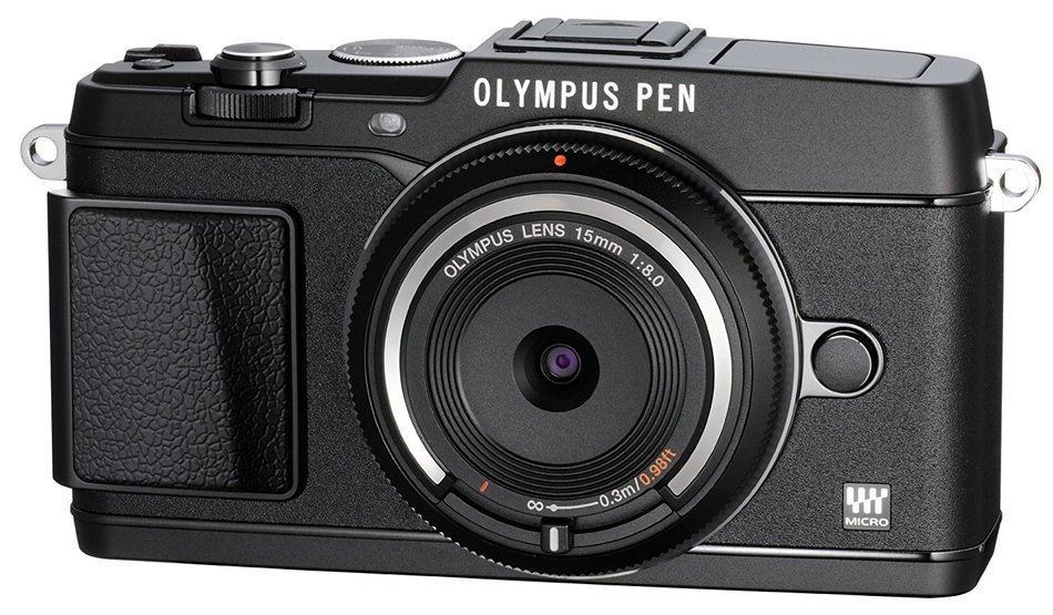 Olympus E-P5 16.1MP Mirrorless Digital Camera with 3-Inch LCD- 15mm body cap lens BCL-1580 set (Black) - International... N3