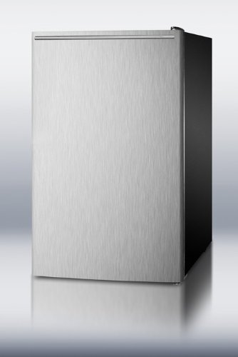 Summit CM421BLXBISSHHADA 4.1 cu. ft. Capacity 19.88" Wide Compact Refrigerator Manual Defrost Adjustable Glass... N3