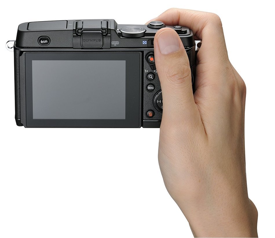 Olympus E-P5 16.1MP Mirrorless Digital Camera with 3-Inch LCD- 15mm body cap lens BCL-1580 set (Black) - International... N8