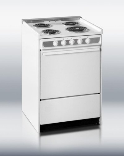 Summit WEM619R Professional 24" White Electric Slide-In Coil Range