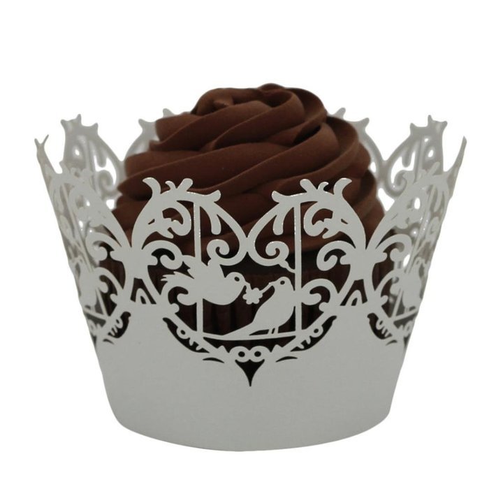 DZT196850 pcs Filigree Little Vine Lace Wrapper Cut Cupcake Wrapper Liner Baking Cup Muffin Case Trays Wedding... N4