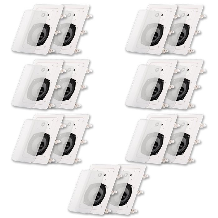 Acoustic Audio CS-IW530 In Wall Speakers 3 Way Home Theater 3500 Watt 7 Pair Pack CS-IW530-7PR
