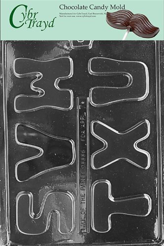Cybrtrayd L007 Letters S to X Chocolate Candy Mold with Exclusive Cybrtrayd Copyrighted Chocolate Molding Instructions