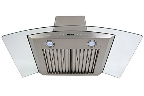 XtremeAir PX01-W36 Wall Mount Range Hood with 900 CFM Baffle Filters with Grease Drain Tunnel, 36" N2