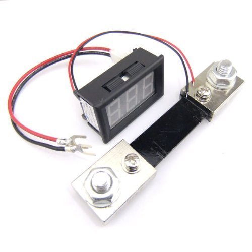 RioRand 0.56" DC 0-100A Ammeter green LED Digital Current Ampere Meter With Shunt Resistor 2 Wires N8