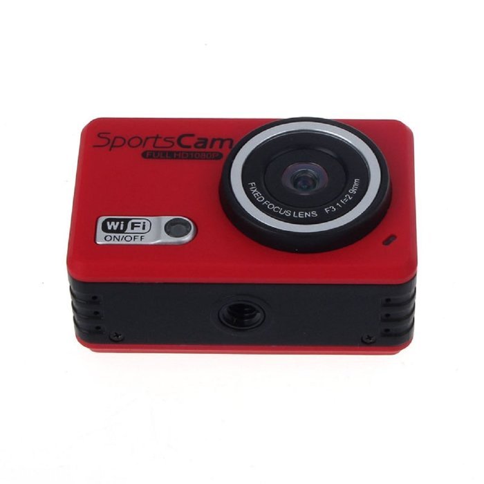 Action Camera, TONSEE F39 HD 1080P WIFI Sports Helmet Camera 5.0MP Waterproof Camcorder - Red