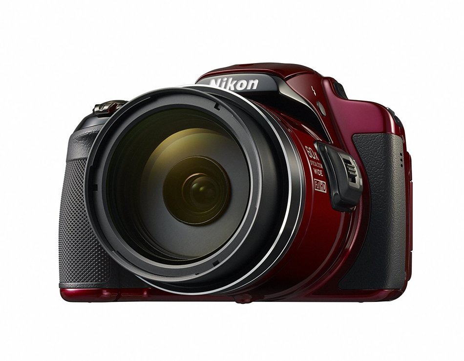 Nikon COOLPIX P600 16.1MP Optical 60x NIKKOR 921K LCD Full HD Wi-Fi Red - International Version (No Warranty) N5