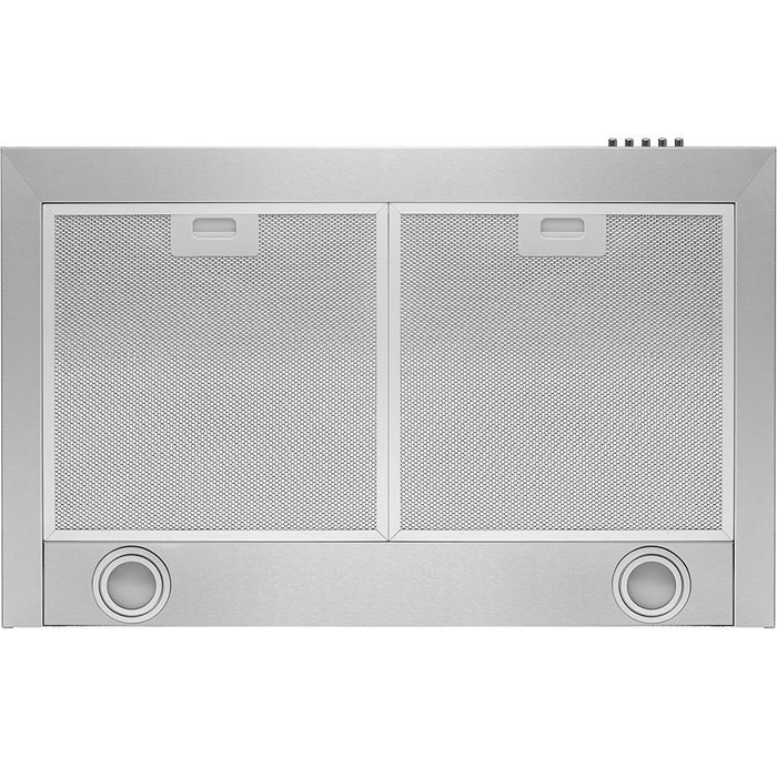 Perfetto Kitchen and Bath 30" Convertible Wall Mount Range Hood in Stainless Steel with LEDs and Push Controls N7
