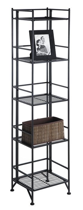 Convenience Concepts Designs-2-Go 3-Tier Folding Metal Corner Shelf, White N30
