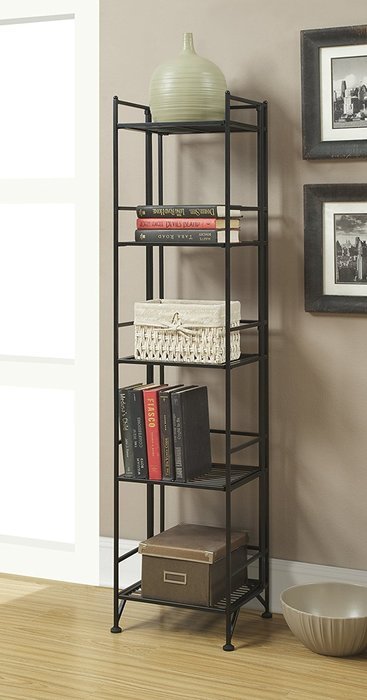 Convenience Concepts Designs-2-Go 3-Tier Folding Metal Corner Shelf, White N31