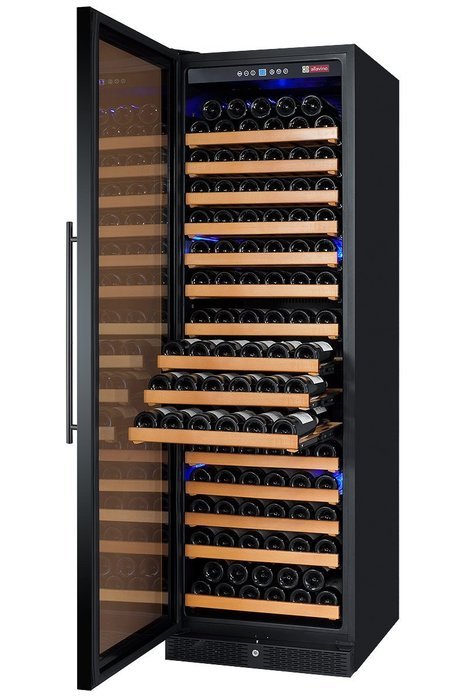 Allavino Classico Series 174 Bottle Single-Zone Wine Refrigerator Left Hinge Black Glass Door N3