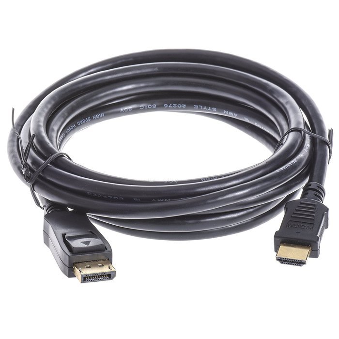 DP to HDMI, ISNOWOOD 10FT Gold Plated DisplayPort to HDMI HDTV Cable Black