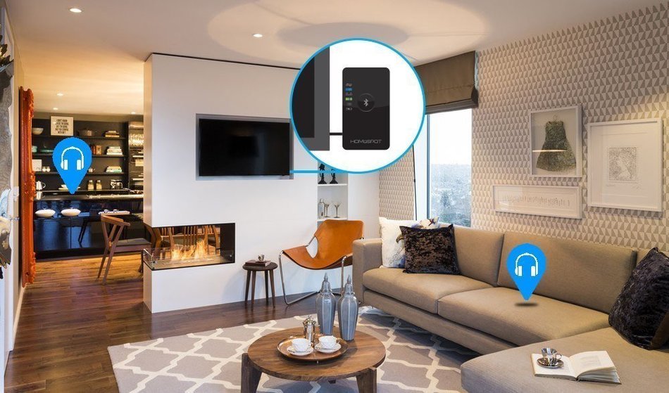 HomeSpot MultiLink Bluetooth Audio Receiver Dongle, Connect to 2 Mobile Devices At Once USB 2.5A N16