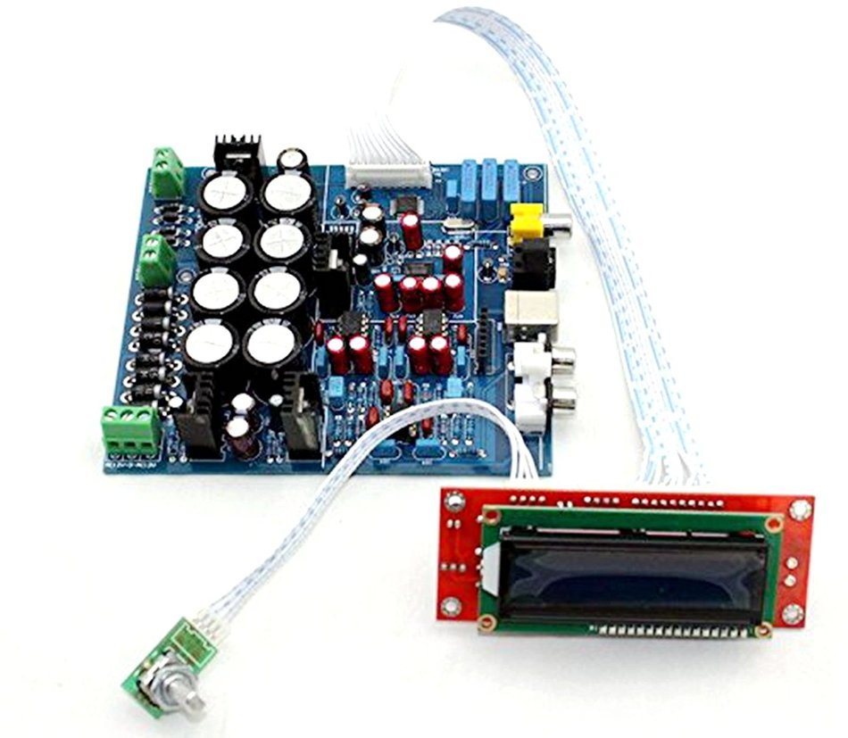 PCM1794 + AK4118 DAC Decoding Soft Control Amp Board with 6631 USB Sub Card N5