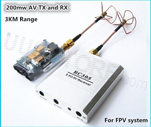 FPV RC 5.8G 5.8Ghz 200mw Wireless AV TS351 Transmitter and RC305 Receiver with clover antenna for RC MultiCopter... N4