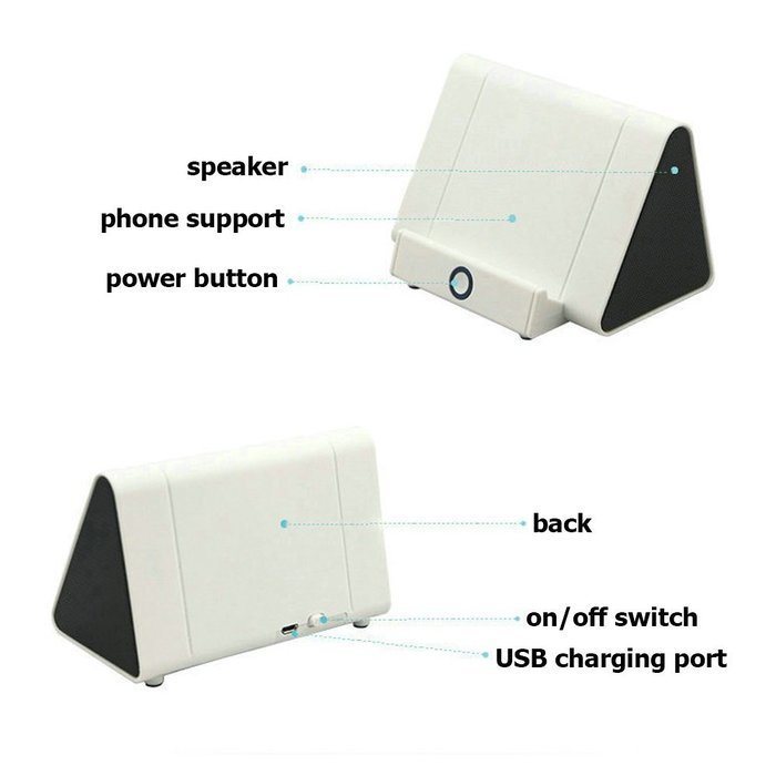 Close Contact Induction Speakers and Phone Support Loudspeakers White N7