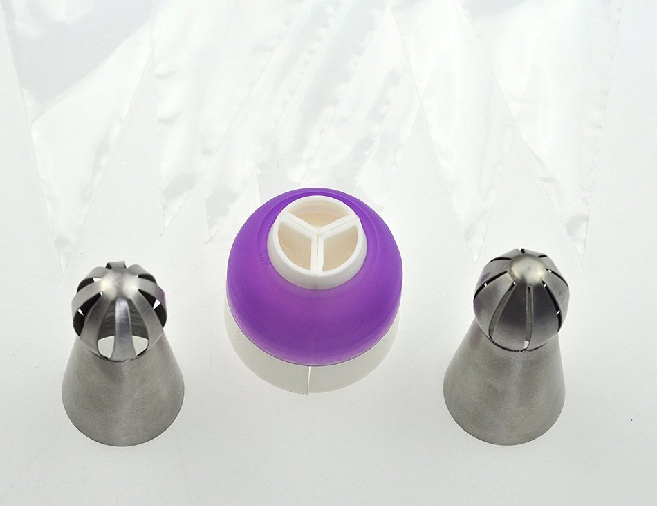 BeBeFun 304 Stainless Steel Large Piping Tips Russian for Cupcake/ Wedding Cake Decoration Set. 2 Russian Piping...