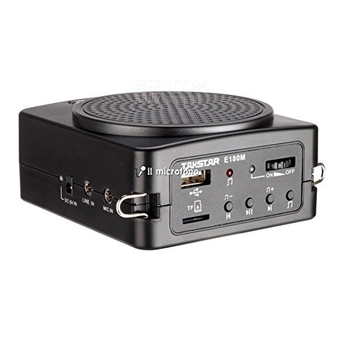 Takstar E180M Voice Amplifier 12W, Support USB disk and TF card, 20 hours of continuous use for Teachers, Coaches... N3