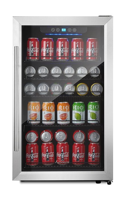 Kalamera 150-can Beverage Refrigerator Stainless Steel Touch Control N5