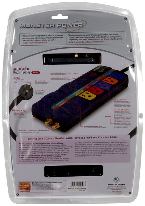 Monster Cable MP AV 800 PowerCenter with Surge Protection N4
