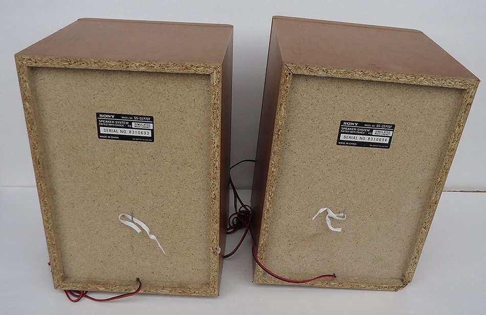 Sony Bookshelf Speakers Model SS-CEP707 Stereo Speakers Pair N6