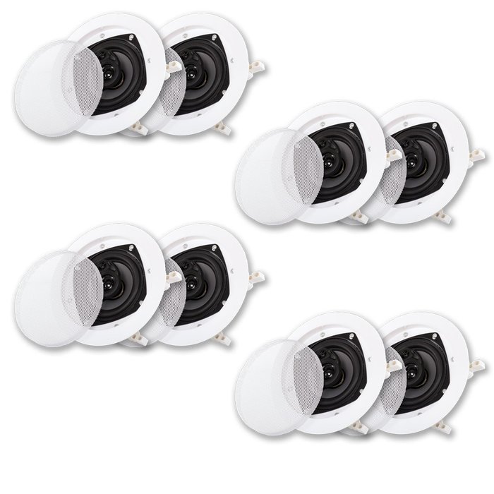 Acoustic Audio CS-IC43-4PR 200 Watt 4" 3-Way Home Theater In-Wall/Ceiling Speakers (4-Pair)