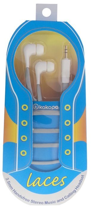 Kokopa Hands free and Music Stereo Earbuds with 3.5mm Jack and Extra Multi Sized Eargels N2
